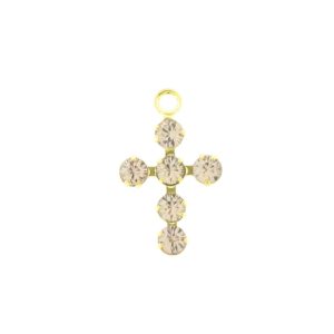 47206 - Swarovski 14x9mm Gold Plated Cross - Light Amethyst 47206 - Swarovski 14x9mm Gold Plated Cross - Light Amethyst