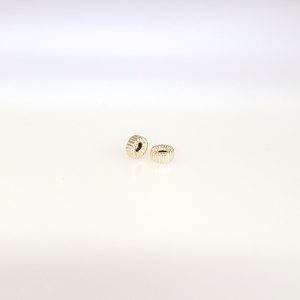 4.25x2mm Gold Filled Corrugated Flat Rondelle