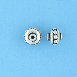 15020 - Bali Silver Bead 8x6.5mm 15020 - Bali Silver Bead 8x6.5mm
