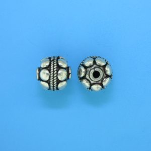 15045 - Bali Silver Bead 10x10mm 15045 - Bali Silver Bead 10x10mm