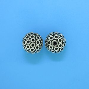 15051- Bali Silver Round Bead 10.5x11mm 15051- Bali Silver Round Bead 10.5x11mm