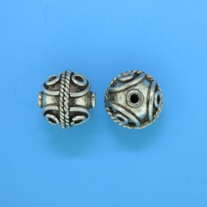 15054 - Bali Silver Round Bead 12x12mm 15054 - Bali Silver Round Bead 12x12mm