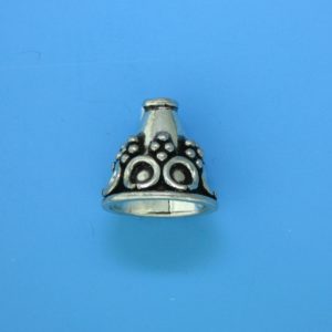 15077 - Bali Silver Cone 14x15mm 15077 - Bali Silver Cone 14x15mm