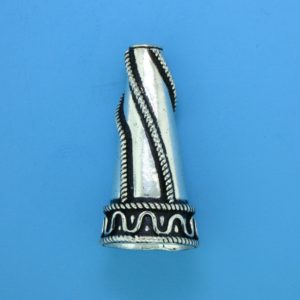 15080 - Bali Silver Cone 29x15mm 15080 - Bali Silver Cone 29x15mm