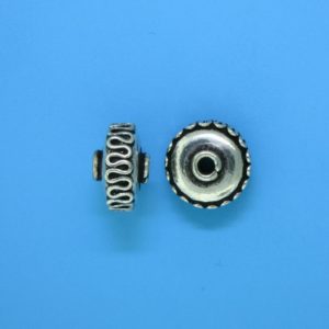 15099 - Bali Silver Bead 11x7mm 15099 - Bali Silver Bead 11x7mm