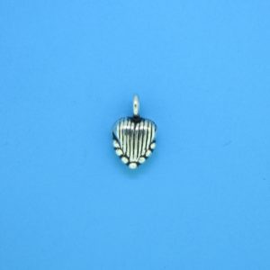 15137 - Bali Silver Heart Shape Bead 12x7mm 15137 - Bali Silver Heart Shape Bead 12x7mm