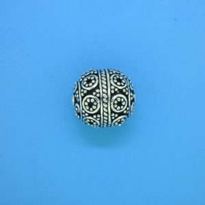 15461 - Bali Silver Round Bead 15x13mm 15461 - Bali Silver Round Bead 15x13mm