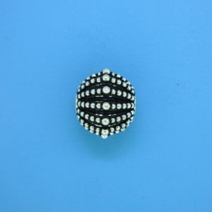 15462 - Bali Silver Round Bead 13x15mm 15462 - Bali Silver Round Bead 13x15mm