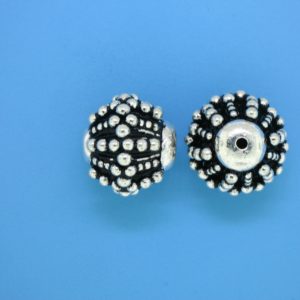 15463 - Bali Silver Round Fancy Bead 15x16mm 15463 - Bali Silver Round Fancy Bead 15x16mm