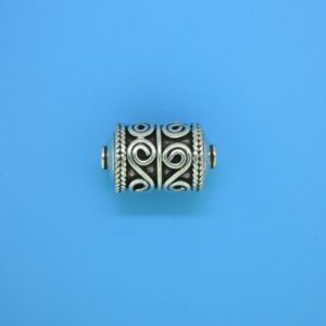 15465 - Bali Silver Cylindrical Bead 16.5x10mm 15465 - Bali Silver Cylindrical Bead 16.5x10mm