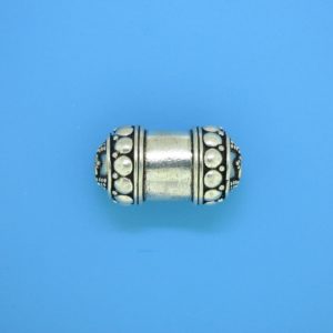 15466 - Bali Silver Cylindrical Bead 23x12mm 15466 - Bali Silver Cylindrical Bead 23x12mm