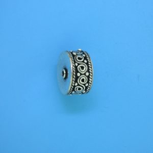 15467 - Bali Silver Cylindrical Bead 14x7mm 15467 - Bali Silver Cylindrical Bead 14x7mm