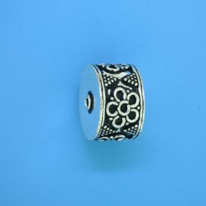 15469 - Bali Silver Cylindrical Bead 12x17mm 15469 - Bali Silver Cylindrical Bead 12x17mm