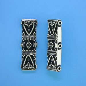 15482 - Bali Silver 3 Strands Connector 29x9mm 15482 - Bali Silver 3 Strands Connector 29x9mm