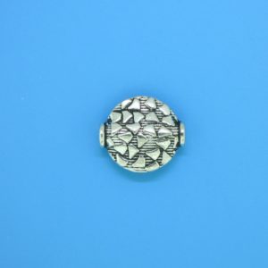 15158 - Bali Silver Flat Bead 13x12mm 15158 - Bali Silver Flat Bead 13x12mm