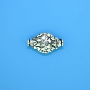 15161 - Bali Silver Flat Bead 17x9mm 15161 - Bali Silver Flat Bead 17x9mm