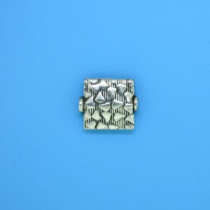 15162 - Bali Silver Flat Bead 10x10mm 15162 - Bali Silver Flat Bead 10x10mm