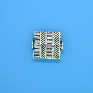 15163 - Bali Silver Flat Bead 12x12mm 15163 - Bali Silver Flat Bead 12x12mm