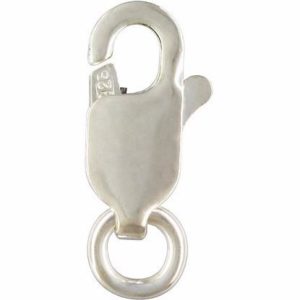 1534 - 4.5x12mm Sterling Silver Lobster Clasp With Ring 1534 - 4.5x12mm Sterling Silver Lobster Clasp With Ring