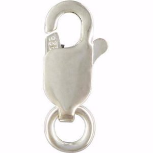 1535 - 5.2x13.5mm Sterling Silver Lobster Clasp With Ring 1535 - 5.2x13.5mm Sterling Silver Lobster Clasp With Ring