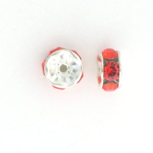 3606S - 6mm Swarovski Rhinestone Silver Plated Rondelle - Hyacinth 3606S - 6mm Swarovski Rhinestone Silver Plated Rondelle - Hyacinth
