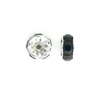 3606S - 6mm Swarovski Rhinestone Silver Plated Rondelle - Garnet 3606S - 6mm Swarovski Rhinestone Silver Plated Rondelle - Garnet