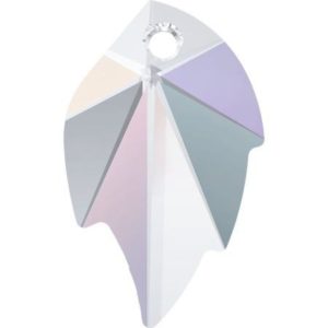 # 6735 - 26x16mm Swarovski Leaf Pendants - Crystal AB # 6735 - 26x16mm Swarovski Leaf Pendants - Crystal AB