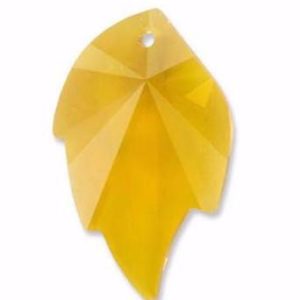 # 6735 - 26x16mm Swarovski Leaf Pendants - Topaz # 6735 - 26x16mm Swarovski Leaf Pendants - Topaz