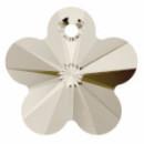 # 6744 - 14mm Swarovski Flower Pendant - Silver Shade # 6744 - 14mm Swarovski Flower Pendant - Silver Shade