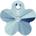 # 6744 - 14mm Swarovski Flower Pendant - Aquamarine # 6744 - 14mm Swarovski Flower Pendant - Aquamarine
