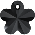 # 6744 - 18mm Swarovski Flower Pendant - Jet # 6744 - 18mm Swarovski Flower Pendant - Jet
