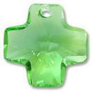 # 6866 - 20mm Swarovski Cross Pendant - Peridot