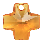 # 6866 - 20mm Swarovski Cross Pendant - Topaz