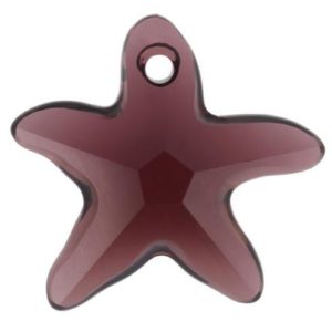 # 6721 - 20mm Swarovski Starfish Pendant - Burgundy