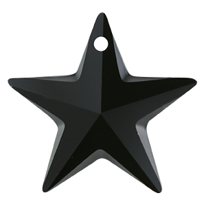 # 6714 - 28mm Swarovski Star Pendants - Jet