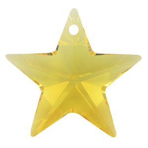 # 6714 - 28mm Swarovski Star Pendants - Light Topaz
