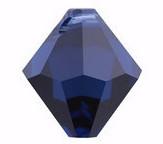 # 6301 - 6mm Swarovski Top Hole Bicone Pendant- Dark Indigo # 6301 - 6mm Swarovski Top Hole Bicone Pendant- Dark Indigo