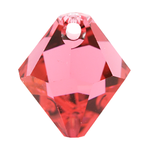 # 6301 - 6mm Swarovski Top Hole Bicone Pendant- Indian Pink # 6301 - 6mm Swarovski Top Hole Bicone Pendant- Indian Pink