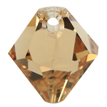 # 6301 - 6mm Swarovski Top Hole Bicone Pendant- Light Col Topaz # 6301 - 6mm Swarovski Top Hole Bicone Pendant- Light Col Topaz