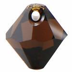 # 6301 - 6mm Swarovski Top Hole Bicone Pendant- Mocca # 6301 - 6mm Swarovski Top Hole Bicone Pendant- Mocca