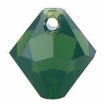 # 6301 - 6mm Swarovski Top Hole Bicone Pendant- Palace Green Opal # 6301 - 6mm Swarovski Top Hole Bicone Pendant- Palace Green Opal