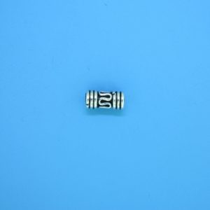 15199 - Bali Silver Cylindrical Bead 4.5x9mm