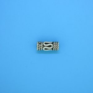 15201 - Bali Silver Cylindrical Bead 5x12mm