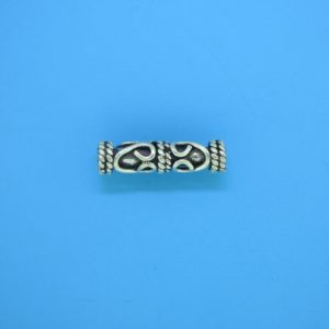 15213 - Bali Silver Cylindrical Bead 5x20mm 15213 - Bali Silver Cylindrical Bead 5x20mm