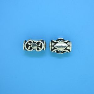 15242 - Bali Silver Cylindrical Bead 8x11mm
