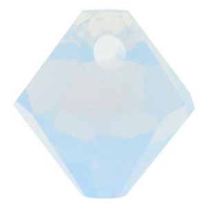 #6301 - 8mm Swarovski Top Hole Bicone Pendant- Air Blue Opal #6301 - 8mm Swarovski Top Hole Bicone Pendant- Air Blue Opal