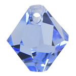 #6301 - 8mm Swarovski Top Hole Bicone Pendant- Light Sapphire #6301 - 8mm Swarovski Top Hole Bicone Pendant- Light Sapphire