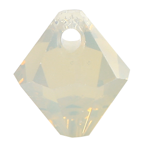 #6301 - 8mm Swarovski Top Hole Bicone Pendant- Light Grey Opal #6301 - 8mm Swarovski Top Hole Bicone Pendant- Light Grey Opal