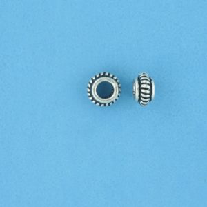 15294 - Bali Silver Bead 4x6.5mm 15294 - Bali Silver Bead 4x6.5mm