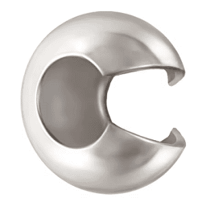 4mm Sterling Silver Crimp Cover 4mm Sterling Silver Crimp Cover